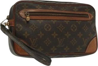 Louis Vuitton Pre-owned Tela clutches - - Pre-owned - Donna - Marrone - ONE SIZE