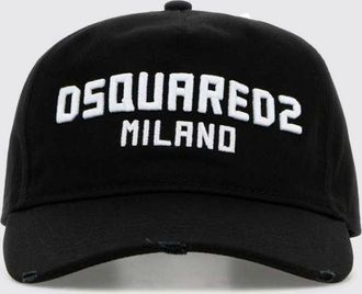 Dsquared2 Cappello Dsquared2 in twill di cotone con logo ricamato