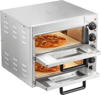 OEM Horno Para Pizza, Acero Inoxidable Apto Para Uso Alimentario, 72,5 X 62,5 X 53,5 Cm, Hornea Pizzas De Hasta 35,5 Cm, Temperatura Ajustable De 50 &deg;c A 