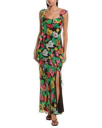 Milly Milly Tulip Rosette Ruffle Maxi Dress