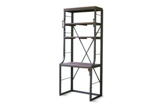 PIB Escritorio industrial de metal y madera de color marron