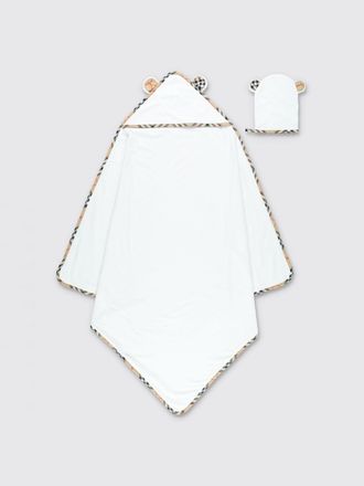 Burberry Set da 2 pezzi da neonato con accappatoio con cappuccio e finiture Check