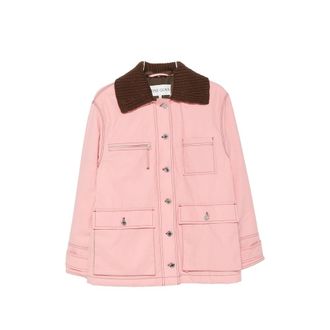 Stine Goya Ribbed-knit Collar Contrast-stitch Jacket