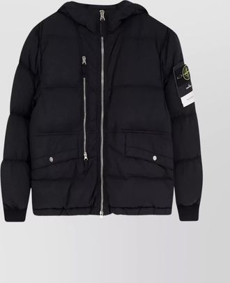 Stone Island insulated hooded quilted jacket