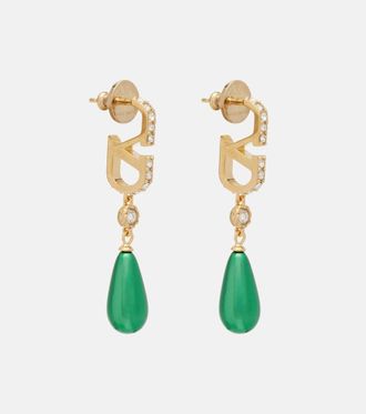 Valentino VLogo Swarovski-embellished earrings