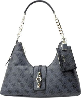 Guess Tassen, Dames, Zwart, ONE Size, Leer, Schoudertas