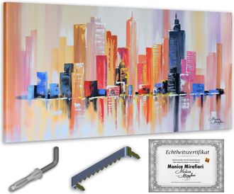 OEM Monica Mirafiori I Quadro Grattacielo I 140x70cm Quadro Dipinto A Mano Quadro Acrilico Quadro Acrilico Molto Grande I Arte Moderna I Quadri DArte I Qu