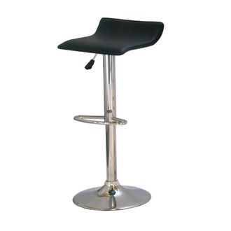 Netfurniture Garpon Black Gas Lift Bar Stool - Sold in Pairs