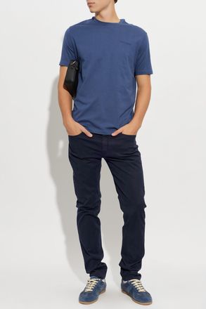 Paul & Shark T-shirt With Embroidered Logo, Mens, Blue