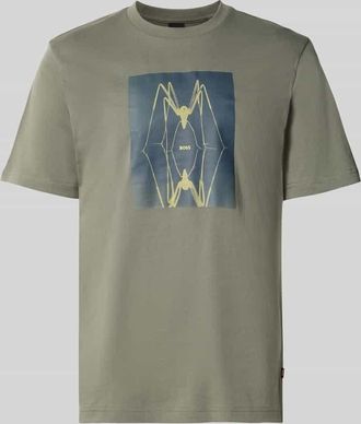 Boss Orange by Hugo Boss BOSS Orange Regular Fit T-Shirt aus reiner Baumwolle Modell TE_CREATURE in Oliv, Gr&ouml;&szlig;e XXL