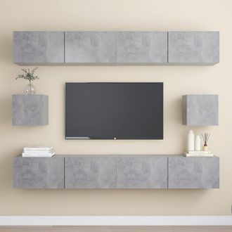 vidaXL Vidaxl - Juego De Muebles De Sal&oacute;n 6 Piezas Gris Hormig&oacute;n