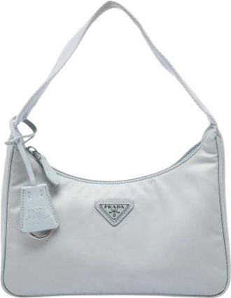 Prada Pre-owned Nylon Shoulder Bag - Dames - Vintage Schoudertas - Grijs - ONE Size - Nylon - Vintage