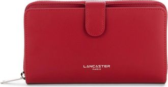 Lancaster Smooth Schoudervriend met Drukknop Sluiting - unisex - Portefeuilles - Rood - ONE Size - Leer - Accessoires