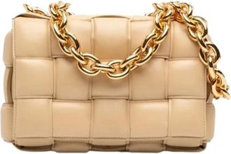 Bottega Veneta Pre-owned Cross Body Bags, female, Beige, Size: ONE SIZE Pre-owned Padded Cassette
