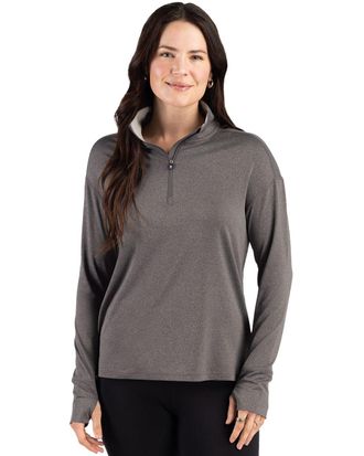 Cutter & Buck Forge Recycled Four-Way Stretch Womens Quarter Zip Pullover