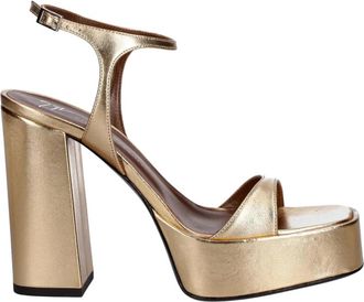 Giuseppe Zanotti Biarritz Sandalen met Hoge Hak - Dames - Sandalen met hakken - Geel - 38 EU - Leer - Schoenen