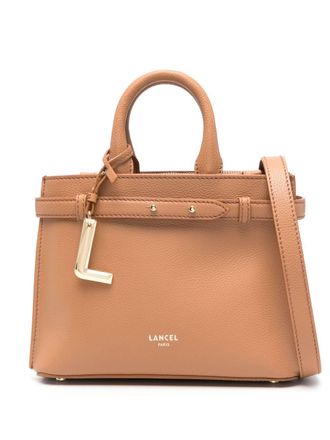 Lancel mini leather tote bag - women - Calf Leather/Nylon - OS - Brown