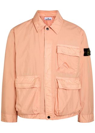 Stone Island Crinkled Shell Jacket - Pink - XL