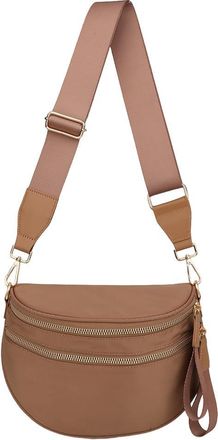 Generic Cross Body Bag Women, Black Nylon Bumbags for Ladies with Adjustable and Removable Wide Strap, Spacious Shoulder Bags with Smooth Dual-Zipper, Mulit-p