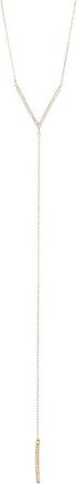 Adornia Adornia 14K Plated Cz Crystal Y Lariat Necklace