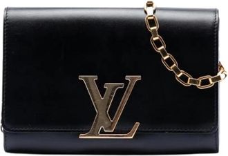 Louis Vuitton Pre-owned Louise Chain GM - Dames - Vintage Schoudertas - Zwart - ONE Size - Leer - Vintage