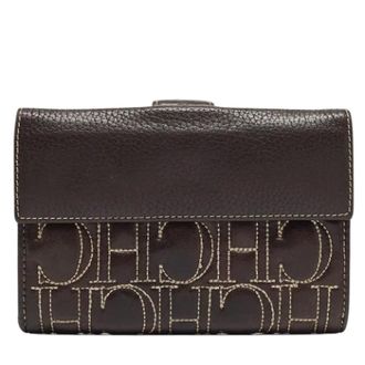 Carolina Herrera Pre-owned Wallets, female, Brown, Size: ONE SIZE Pre-owned Leather wallets