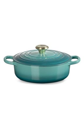 LE CREUSET Signature 3.5-Quart Round Enamel Cast Iron Dutch Oven in Riviera at Nordstrom