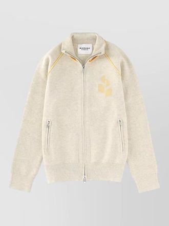 Isabel Marant lanya zip cardigan high collar ribbed cuffs