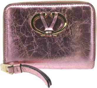 Valentino Tweedehands leren portemonnees - Dames - Vintage Accessoires - Roze - ONE Size - Vintage