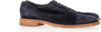 Tod's TodS Pre-owned Womens Lace-Up Derby Shoes in Navy Blue Suede - Size UK 6