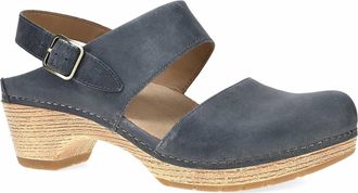 Dansko Womens Lucia Oiled Pull Up Clogs In Denim