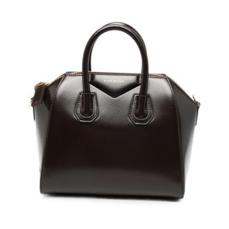 Givenchy Mini Antigona Tas - Dames - Handtassen - Bruin - ONE Size - Nylon - Tassen