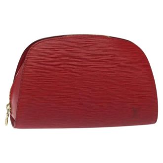 Louis Vuitton Pre-owned Leather pouches - Dames - Vintage Clutch - Rood - ONE Size - Leer - Vintage