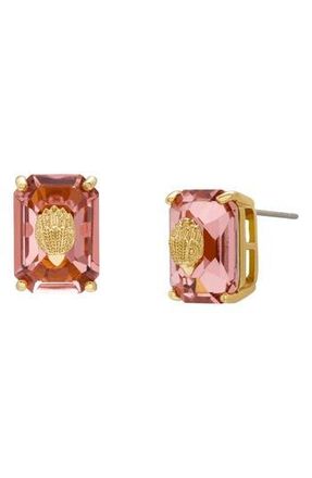 Kurt Geiger Crystal Emerald Stud Earrings in Rose at Nordstrom Rack