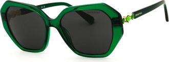 Swarovski SK6017 104587 Transparent Green/Dark Grey