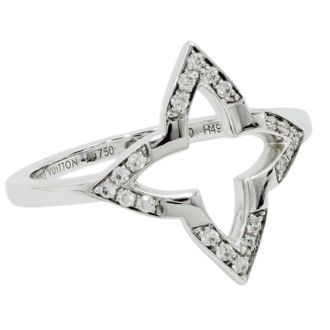Louis Vuitton White Gold White Gold (18K) Band Ring (Pre-Owned)