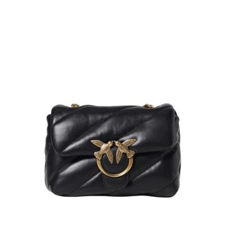 Pinko Shoulder Bags, female, Black, Size: ONE SIZE Love Puff Mini