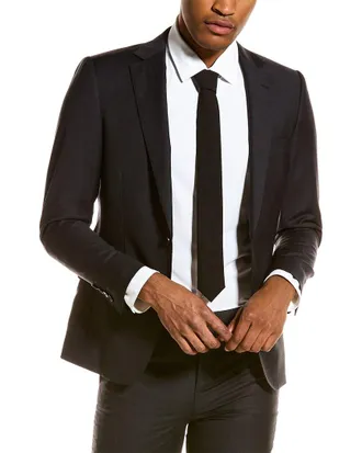 Zanetti Porto Wool-Blend Slim Fit Suit with Flat Front Pant