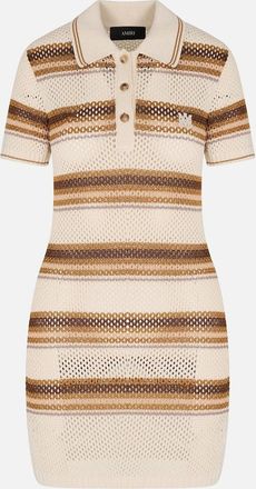 Amiri Womens Womens MA Striped Polo Mini Dress Beige - Cream - Size: 10/8