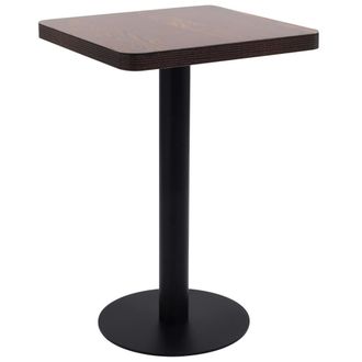 vidaXL Mesa De Bistr&oacute; Mdf Marr&oacute;n Oscuro 50x50 Cm Vidaxl