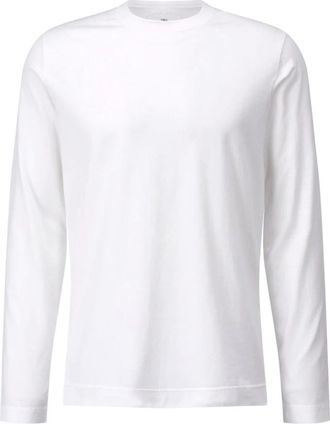 Fedeli Tops, Heren, Wit, XL, Katoen, Katoenen Shirt met Lange Mouwen