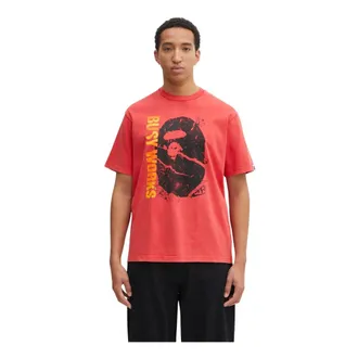A Bathing Ape A Bathing APE - Cotton T-shirt Garment Dye - Heren - Tops - Rood - Maat: XL Katoen