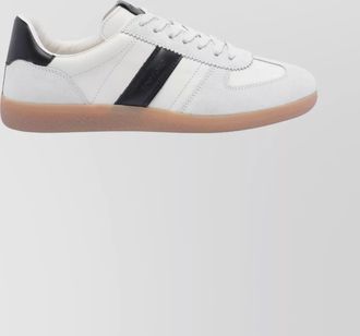 Tom Ford suede low top sneakers with contrast stripe