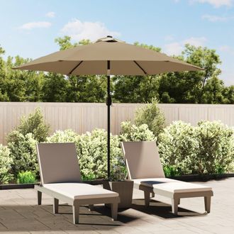 vidaXL Sombrilla De Jard&iacute;n Con Palo De Metal Taupe 300 Cm Vidaxl