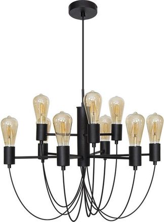 Fabrilamp Lampara Aixa Negro Regulable 9xe27