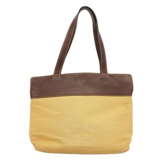 Chanel Beige Brown Canvas Tote Bag (Pre-Owned)