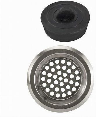 OEM Filtro Con Tap&oacute;n Para Fregadero - Di&aacute;metro Filtro 7 5 Cm - Tap&oacute;n 5 3 Cm - Para Cocina Y Ba&ntilde;o - 1 Unidad
