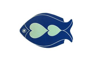 Octaevo Set of 2 Fish Splash Placemats, blue