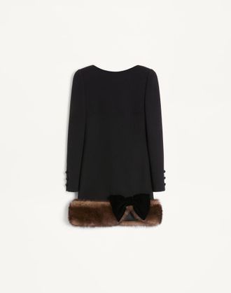 Valentino Wool Crepe Short Dress Wo