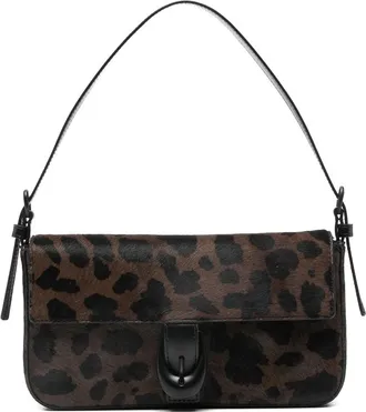 Staud Leopard-pattern Buckle-detail Shoulder Bag